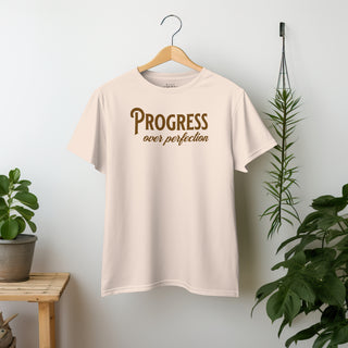 Progress Over Perfection Tee - Cream
