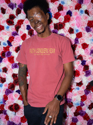 Faith Over Fear Tee - Maroon
