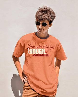 You Are Always Enough Heavyweight Tee - Salmon