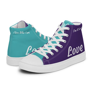 Suicide Prevention Awareness Ribbon Men’s High Top canvas shoes