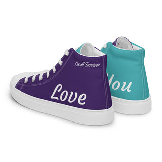 Suicide Prevention Awareness Ribbon Men’s High Top canvas shoes