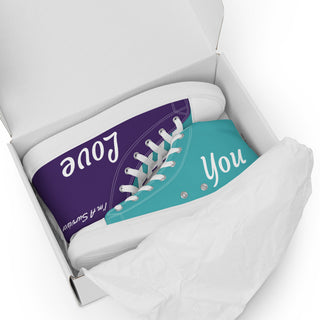 Suicide Prevention Awareness Ribbon Women’s High Top Canvas Shoes