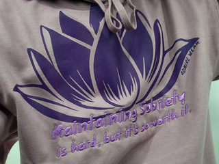 Maintaining Sobriety Hoodie - Pastel Purple