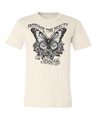 Embrace The Beauty of Change Tee - Natural