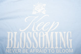Keep Blossoming Long Sleeve Tee - Sky Blue