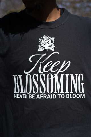 Keep Blossoming Heavyweight Tee - Black