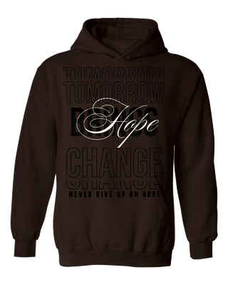 Never Give Up On Hope - Brown Hoodie