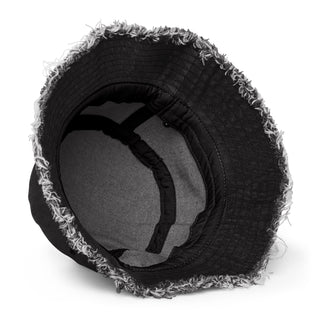 Love Distressed Denim Bucket Hat