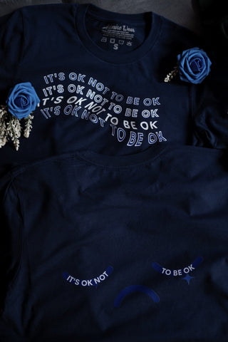 It's Ok Not To Be OK Tee - Navy