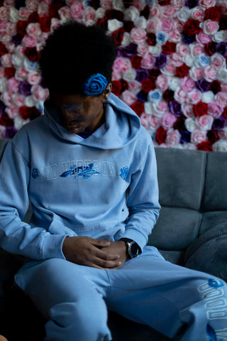 Good Vibes Only Hoodie - Sky Blue