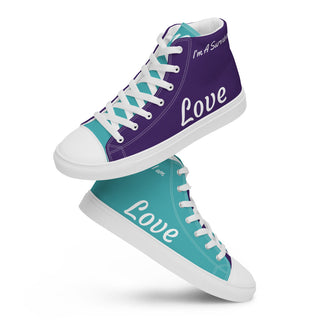 Suicide Prevention Awareness Ribbon Men’s High Top canvas shoes