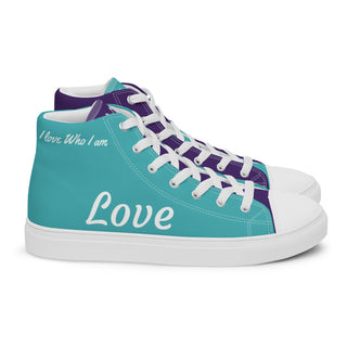 Suicide Prevention Awareness Ribbon Men’s High Top canvas shoes