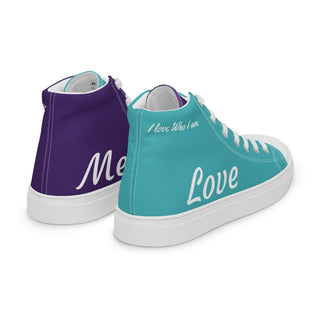 Suicide Prevention Awareness Ribbon Men’s High Top canvas shoes
