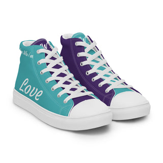 Suicide Prevention Awareness Ribbon Men’s High Top canvas shoes