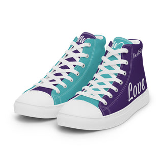 Suicide Prevention Awareness Ribbon Women’s High Top Canvas Shoes
